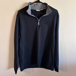 Elegant Navy Women's Quarter-Zip Sweatshirt